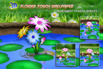 3D Flowers Touch Wallpaper