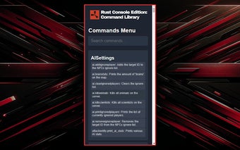 Rust Console Edition: Command Library