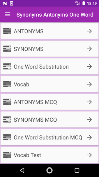 Synonyms Antonyms One Word