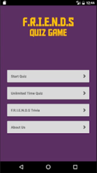 Trivia Game for FRIENDS