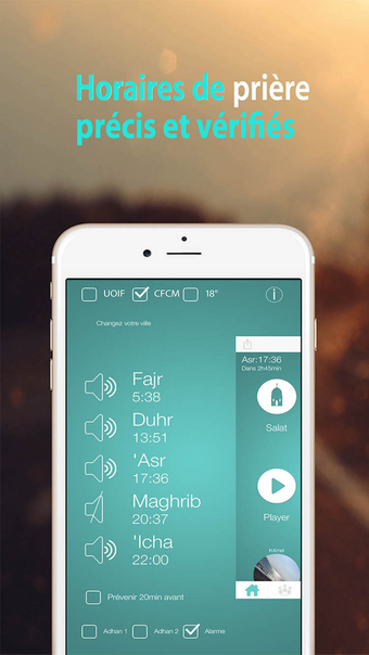 Muslimm: Horaire de prière