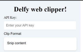 Delfy Web Clipper