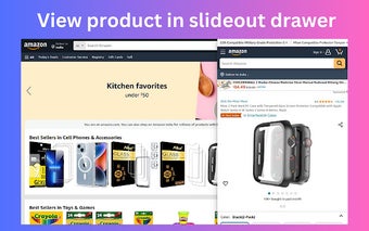 productView - amazon product in side drawer