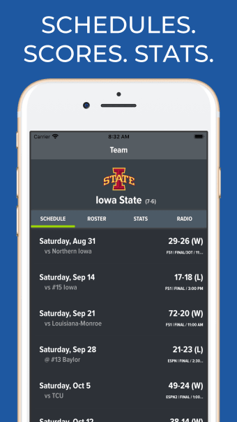 Iowa State Football Schedules