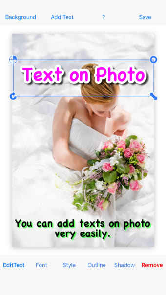Text on Photo