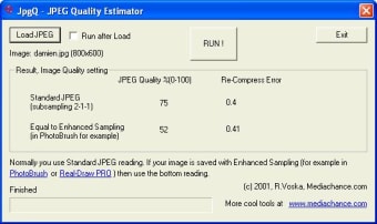 JPEG Quality Estimator (jpgQ)