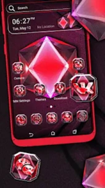 Red Diamond Launcher Theme