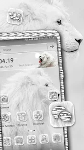 White Lion Launcher Theme