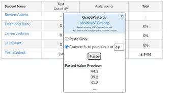 GradePaste by Positive Physics