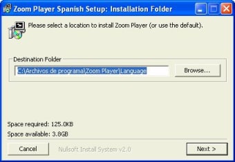 Zoom Player Spanish