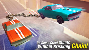 Chained Cars Against Ramp 3D