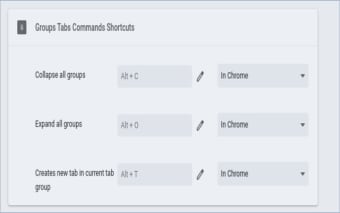 Groups Tabs Commands Shortcuts