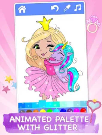 Animated Glitter Coloring Book
