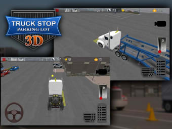 Truck Stop Parking Lot 3D