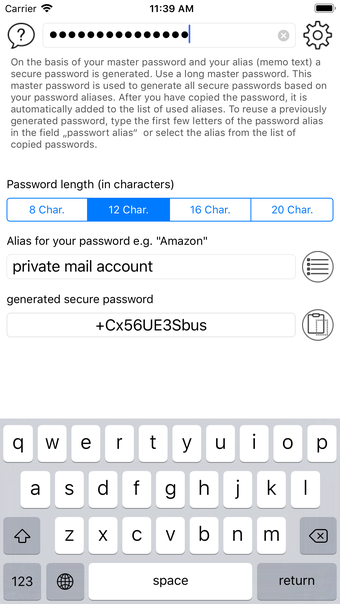 Password generator.