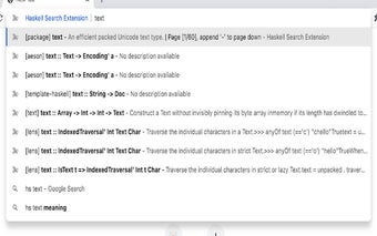 Haskell Search Extension