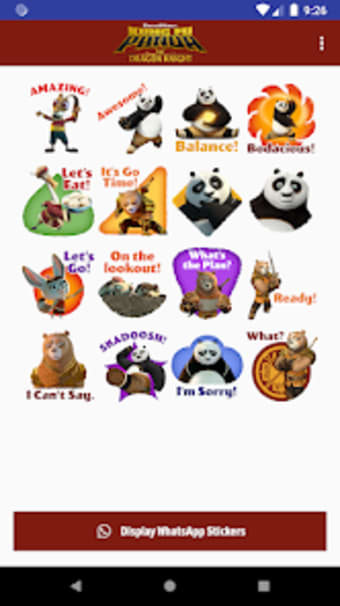 Kung Fu Panda TV Stickers