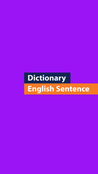 English Sentence Dictionary