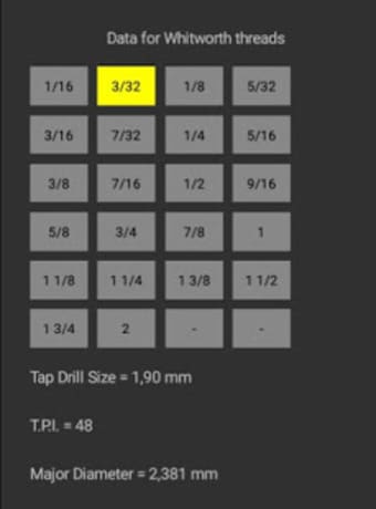 Tap  Drill Size