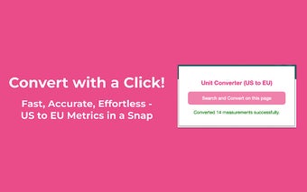 Unit Converter - US to EU Metrics