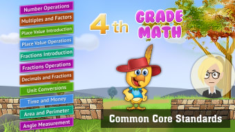 Grade 4 Math Common Core: Cool Kids Learning Game