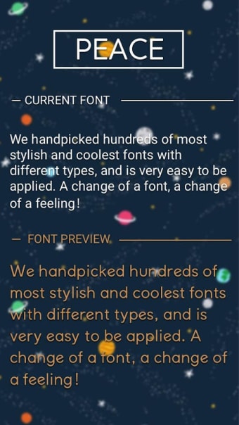 Peace Font for FlipFont , Cool Fonts Text Free