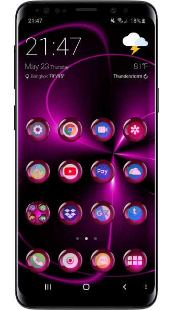 Theme Launcher - Spheres Pink Icon Changer Free
