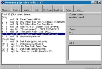 Streamer p2p relay radio