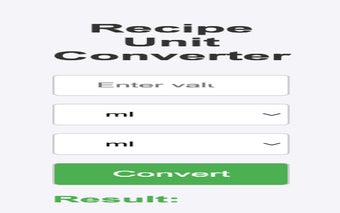 Recipe Unit Converter