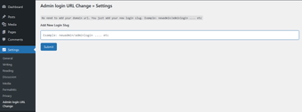 Admin login URL Change