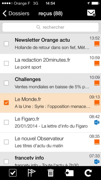 Mail Orange - Messagerie