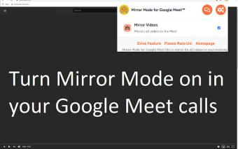Mirror Mode for Google Meet™