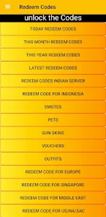 Redeem Codes