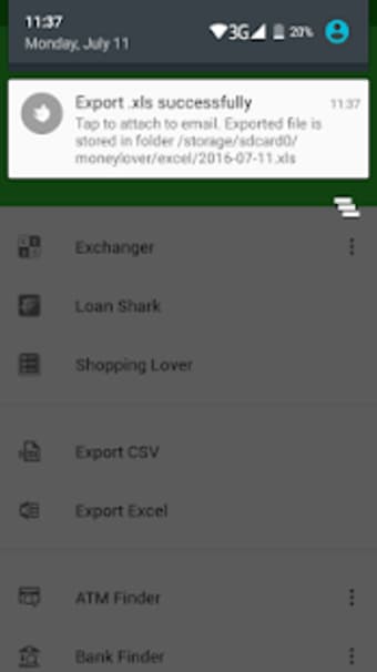 Money Lover Export Tool: CSV and Excel spreadsheet
