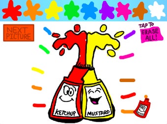 Ketchup And Mustard Coloring Station