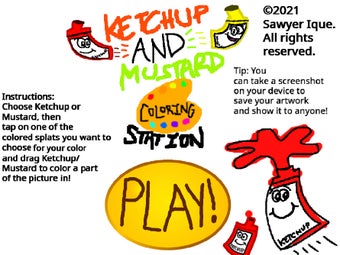 Ketchup And Mustard Coloring Station