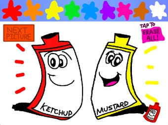 Ketchup And Mustard Coloring Station