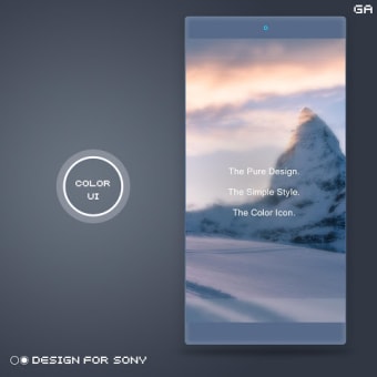 XPERIA ON| Mountain Silver ThemeDesign For SONY
