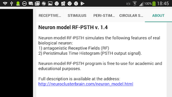 Neuron model RF-PSTH