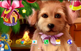 Christmas Puppy Live Wallpaper
