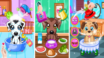 Caring for puppy salon games