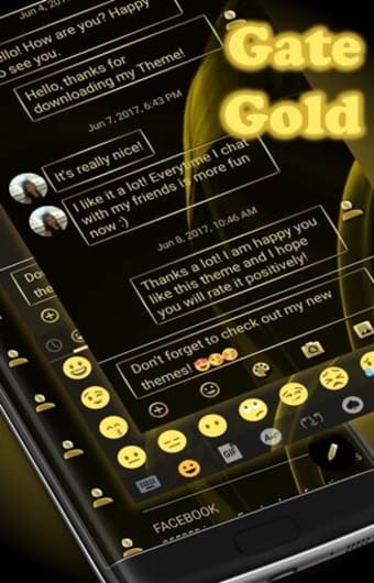 SMS Messages Gate Gold Theme