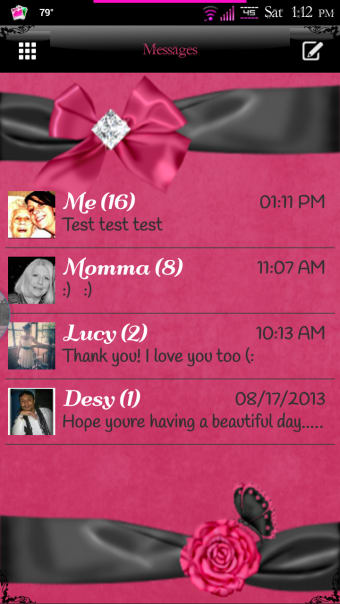 Simply Lovely GO SMS Pro Theme