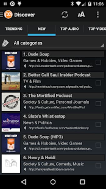 Podcast Addict Android 2.3