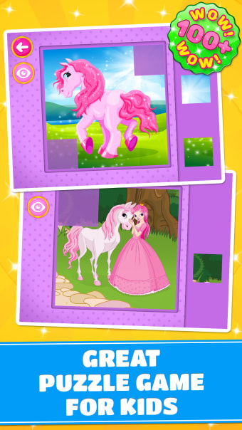 Cute Ponies  Unicorns Puzzles : Logic Game