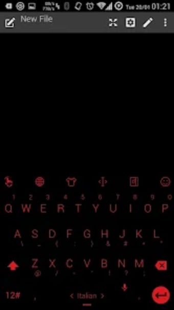 Keyboard Theme Flat Black Red