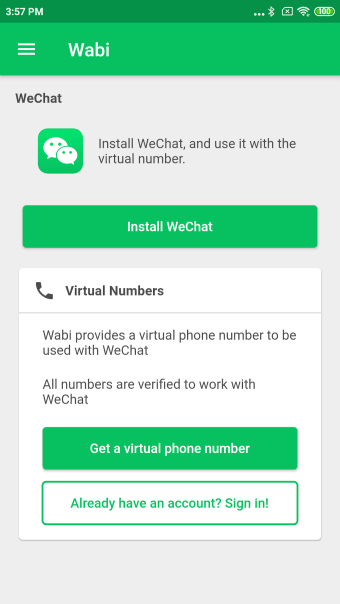 Wabi - Virtual Number for WeCh