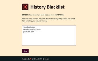 History Blacklist