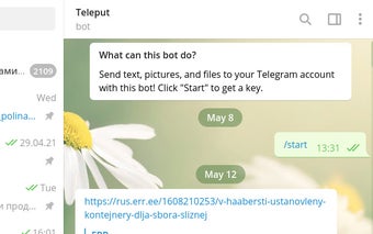 Teleput - Send to Telegram