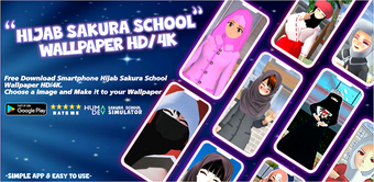 Hijab Sakura School Wallpaper